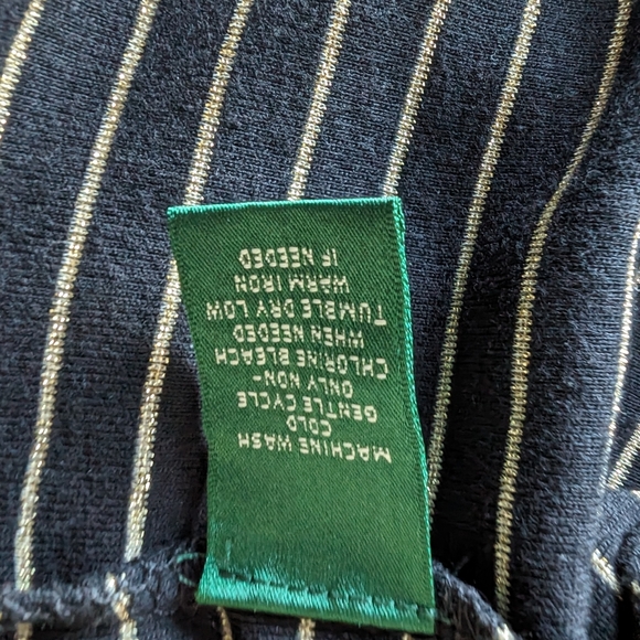 Lauren L/S Black Tee gold stripes - Picture 7 of 13